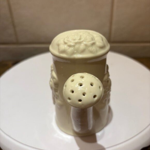 Vintage Pottery Ceramic Watering Can with flowers 4" tall - Picture 4 of 7